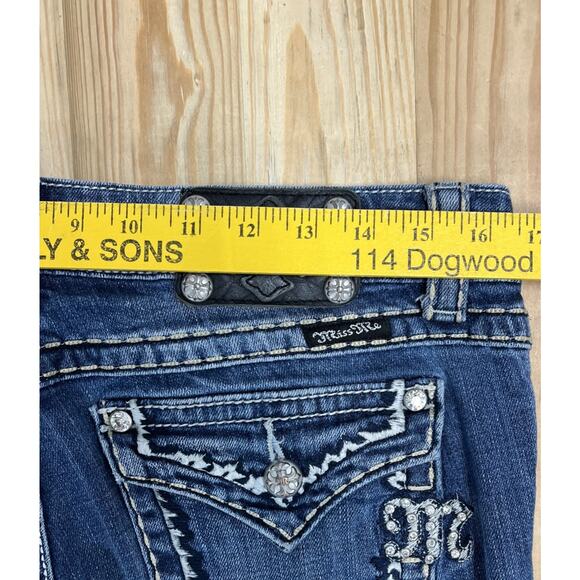 Miss Me Classic Saddle Stitch Bootcut Jeans Size 29 - Picture 5 of 6